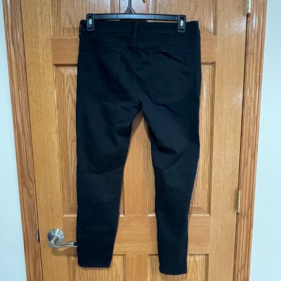 SO Women's Juniors 13 Waist 31 Black Distressed Stretch Skinny Pant Jeans EUC - Picture 2 of 7